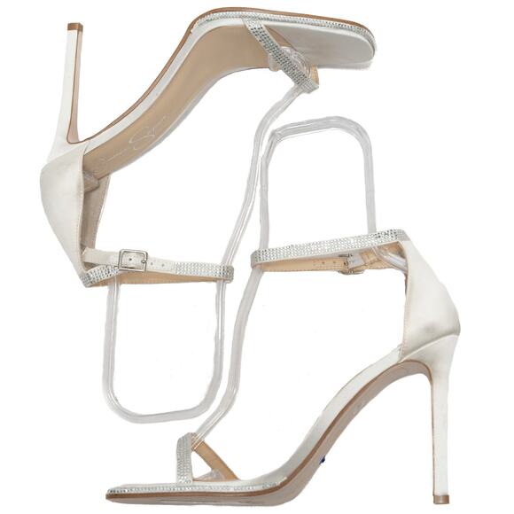 Jessica Simpson Bride Happily Ever After Ostey White Heels Size 8.5 - Picture 5 of 15